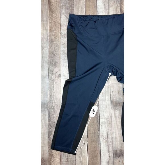 Rise by‎ LuLaRoe Fearless Cropped Athleticwear Medium Impact Leggings sz 1X Navy - Picture 8 of 11